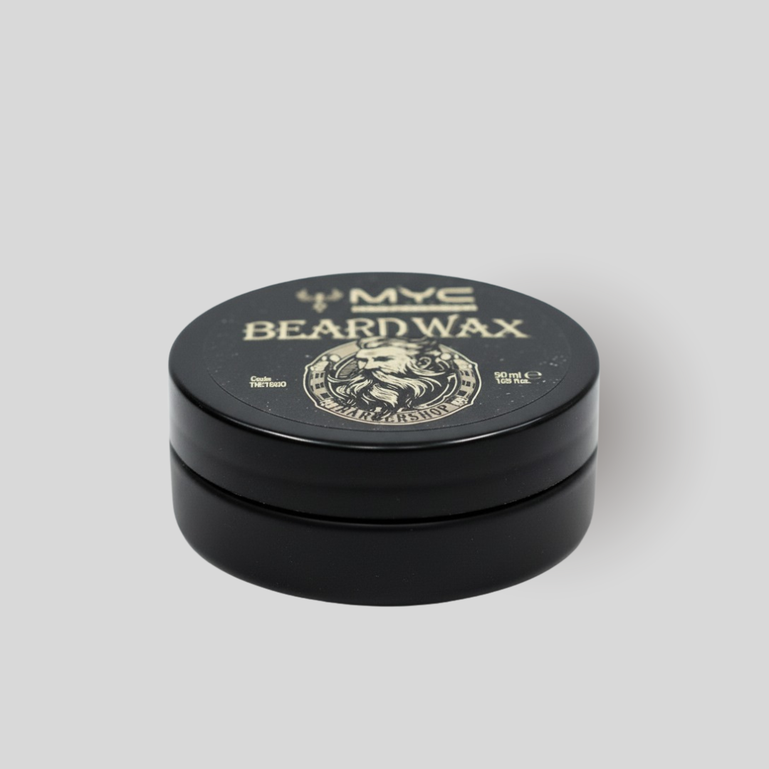 Beard Styling & Care Set – Beard Brush, Beard Scissors, Beard Comb & MYC Beard Wax 50 ml | Professional Barbershop Quality