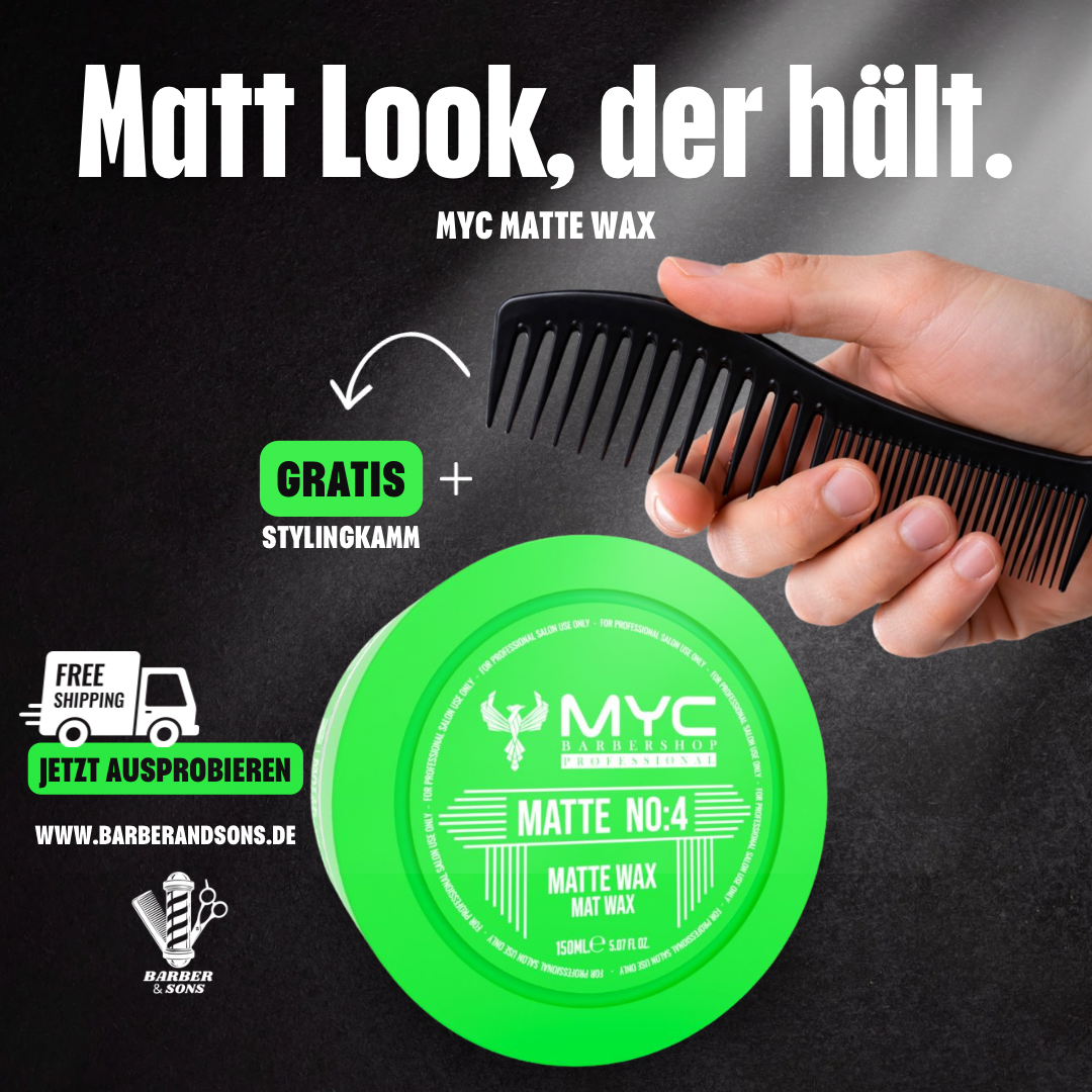 Styling Bundle – Mattwachs & Stylingkamm | Klassischer Halt ohne verkleben & präzises Finish