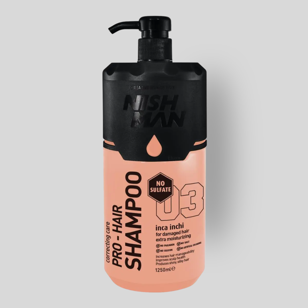 NISHMAN 03 Sulfate Silicon Paraben Free Shampoo Inca Inchi 1250 ml