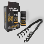 Styling and volumizing comb with hair wax powder