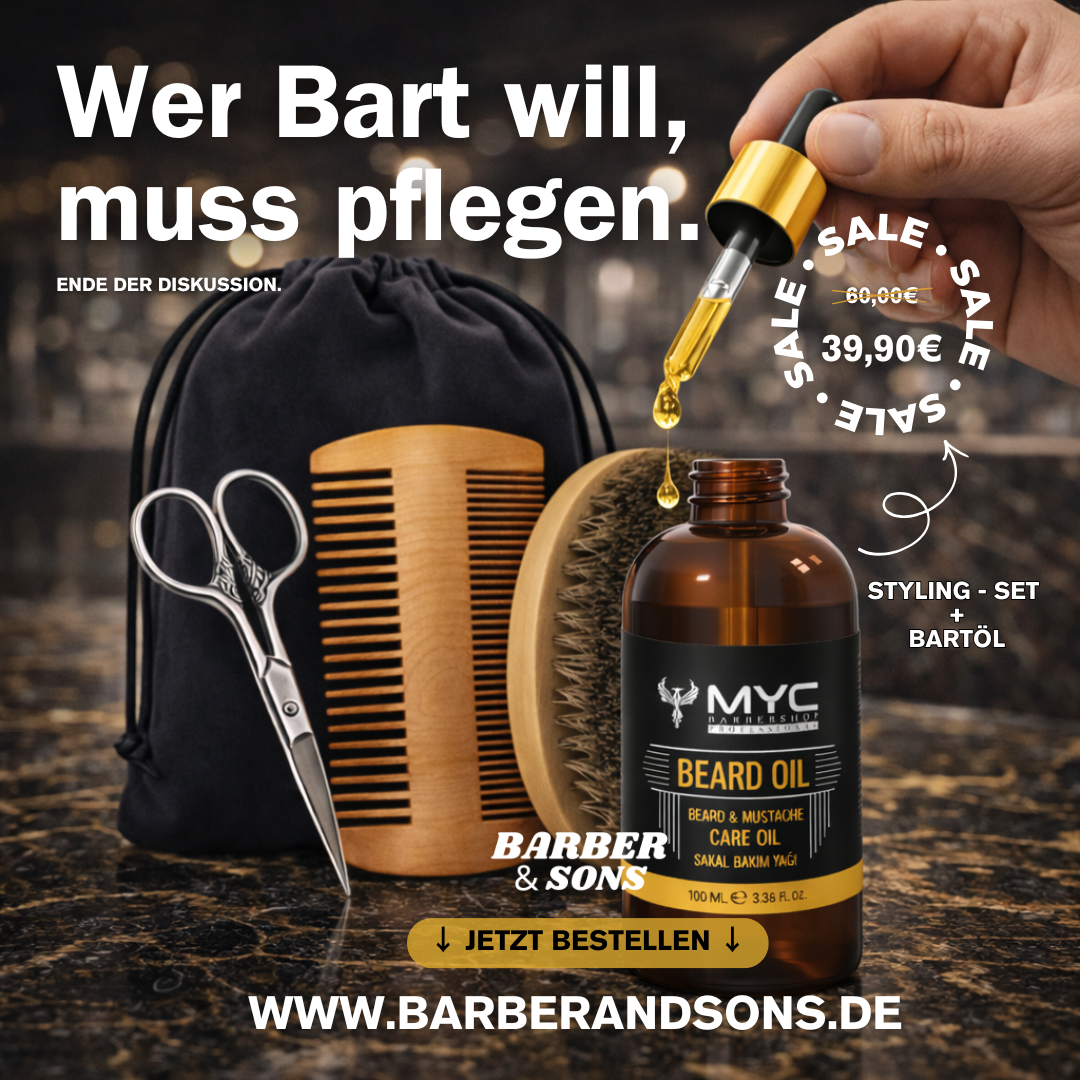 Beard Care &amp; Styling Set – Beard Brush, Beard Scissors, Beard Comb &amp; Nourishing Beard Oil | Professional Barbershop Quality