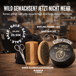 Beard Styling &amp; Care Set – Beard Brush, Beard Scissors, Beard Comb &amp; MYC Beard Wax 50 ml | Professional Barbershop Quality